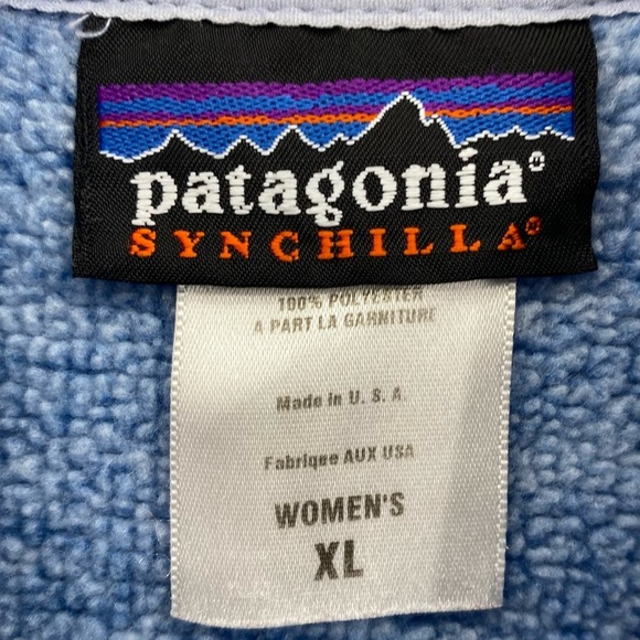 Patagonia Blue Synchilla Athletic Sweatshirt Top size XL - Picture 8 of 10